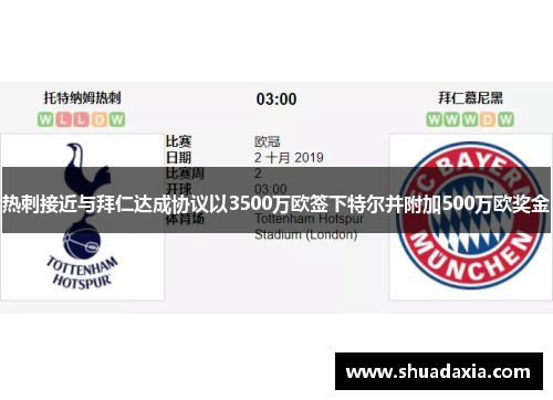 热刺接近与拜仁达成协议以3500万欧签下特尔并附加500万欧奖金
